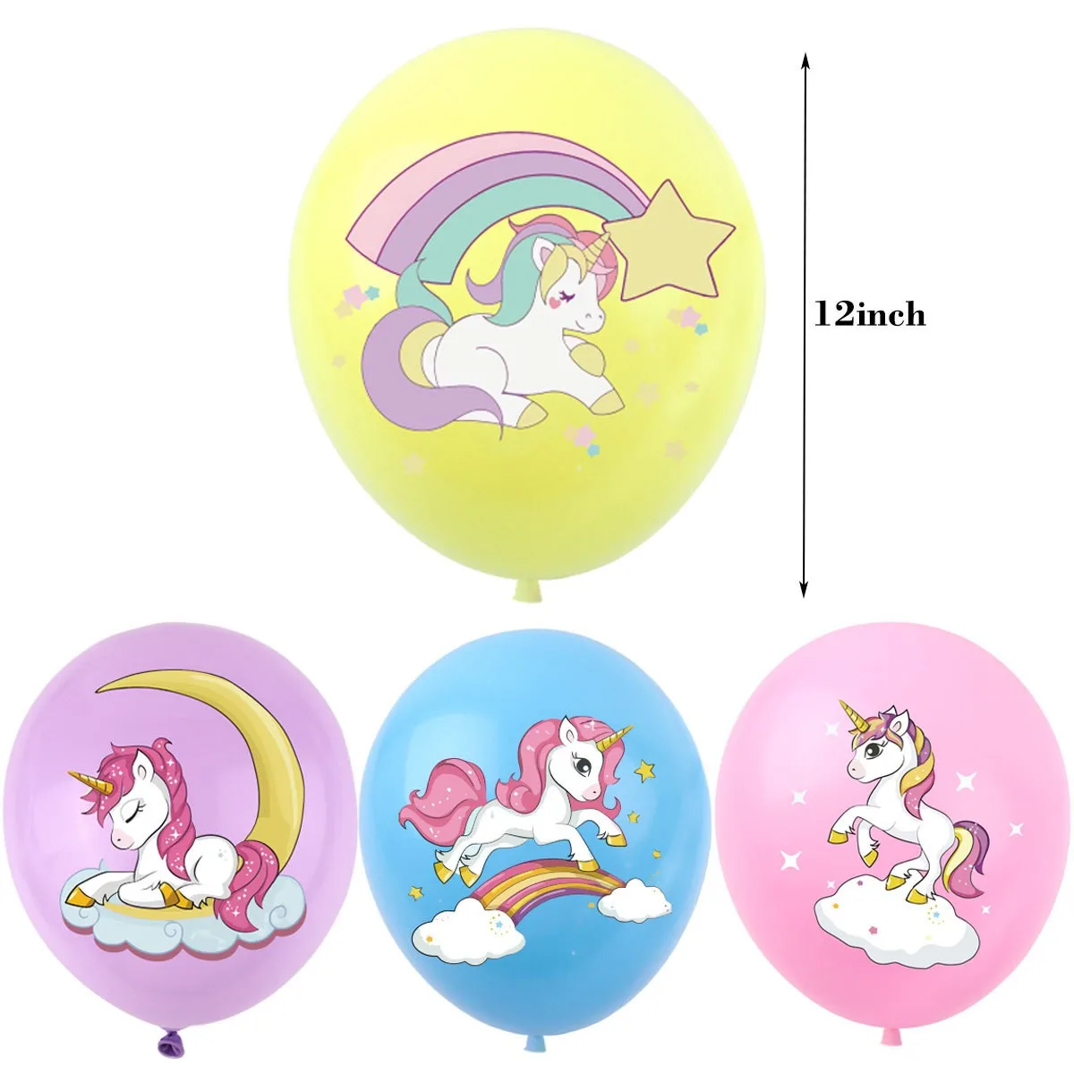 PTRATHY Unicorn Balloons Party Supplies Latex Balloon Kids Cartoon Animal Horse Float Globe Baby Shower Birthday Party Decors