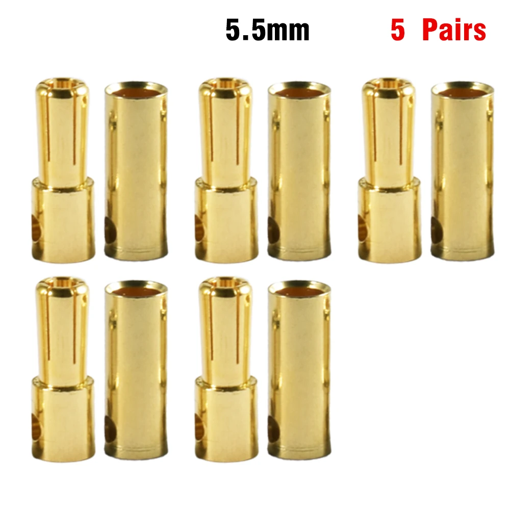 9IMOD 5/10 Paar RC Bullet Connectors 2/3/3,5/4,0/5/5,5/6/8mm Männlich Weiblich Banana Bullet Connector Stecker Vergoldeter Adapter