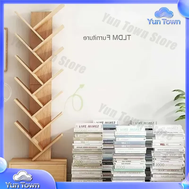 Multi-layer Bookcases for Study for Modern Office Home Use Density Board Tree-shaped Small Bookshelf Creative Simple Designer