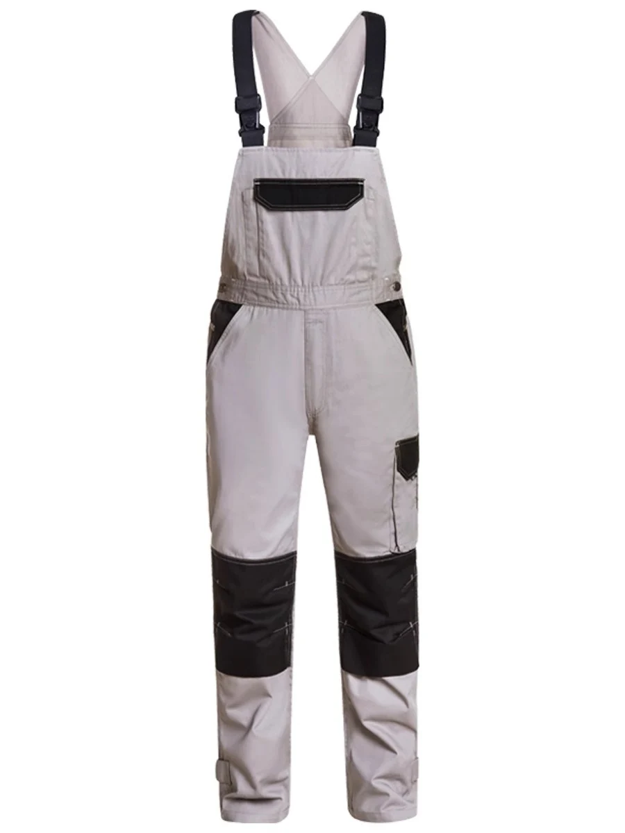 Heavy Duty Work Bib and Brace Overalls with Knee Pads Pocket  dark blue work wear Craftsman Bib Brace Overall