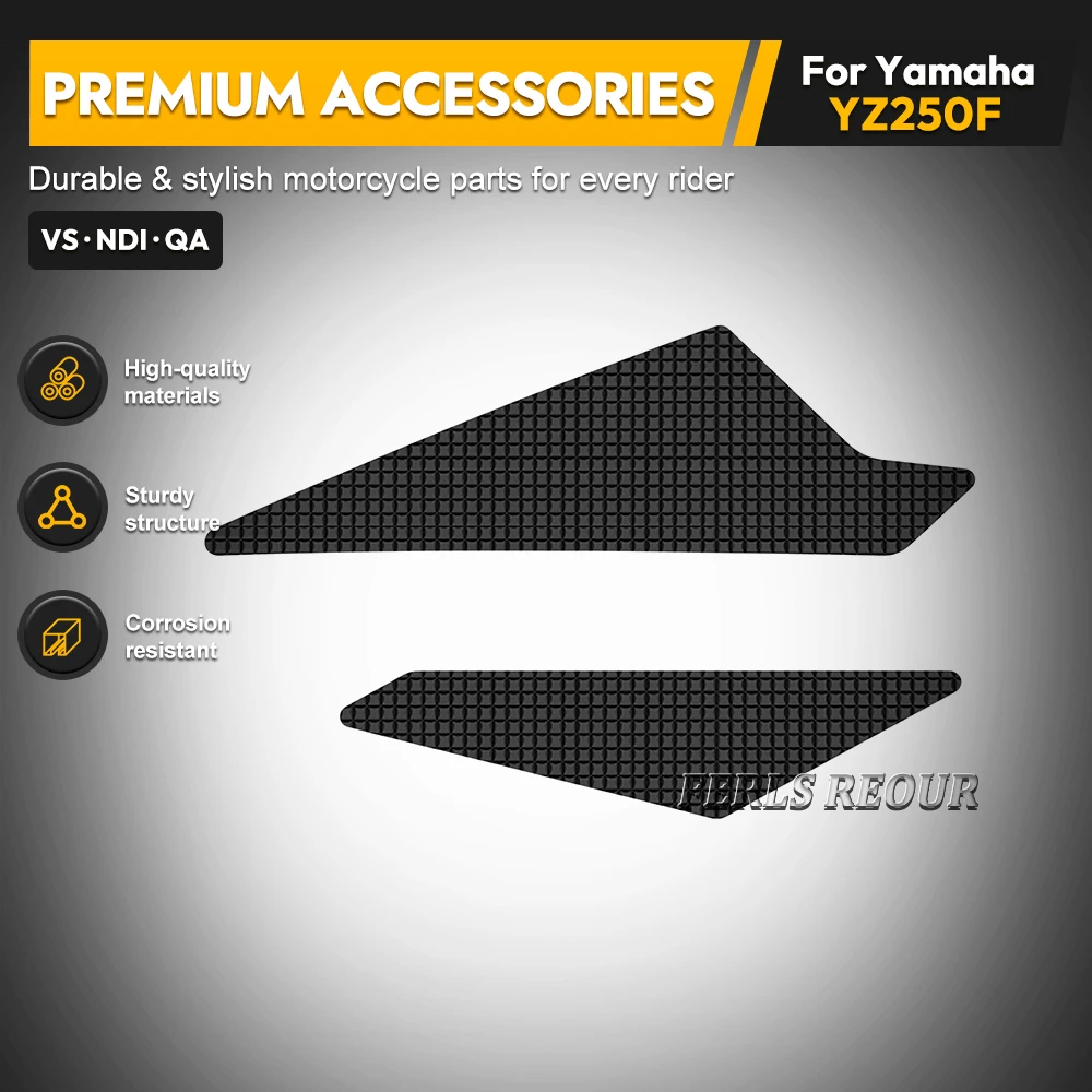 For Yamaha YZ250F 2019-2020 Silicone Tank Anti Slip Stickers 3D Grid 3M Adhesive Dirt Bike Grips Motocross Riding Hot 2Pcs Kit