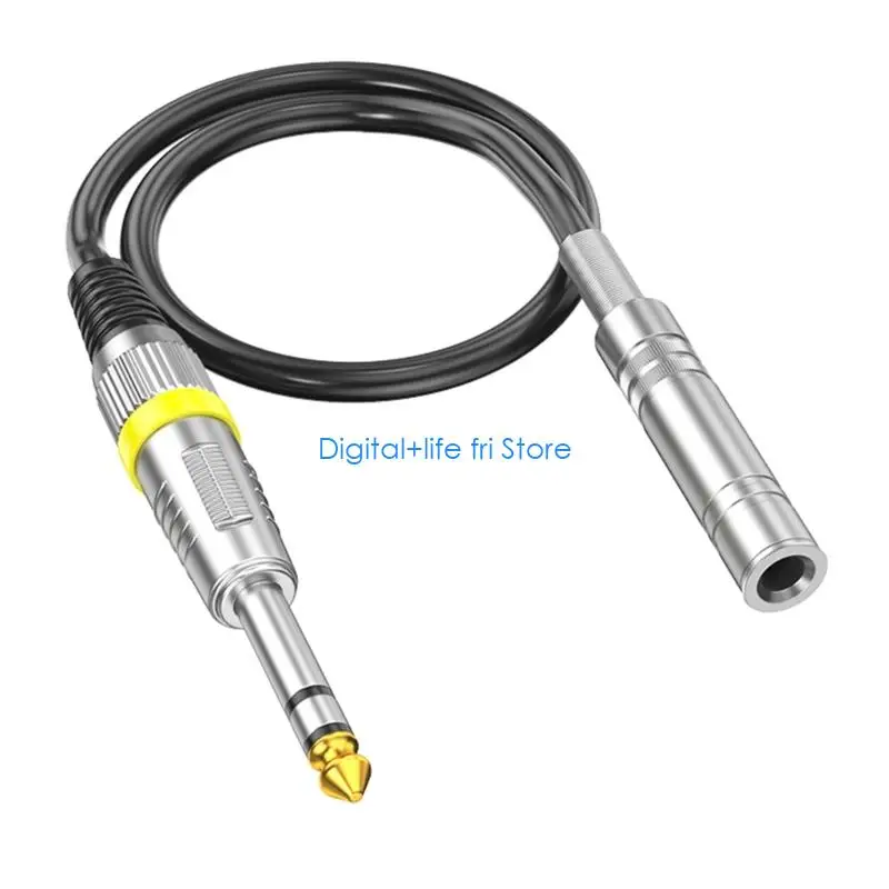 E06D 6.35mm Auditory Cable Male To Female Contacts Double Shielding Noise Reduces