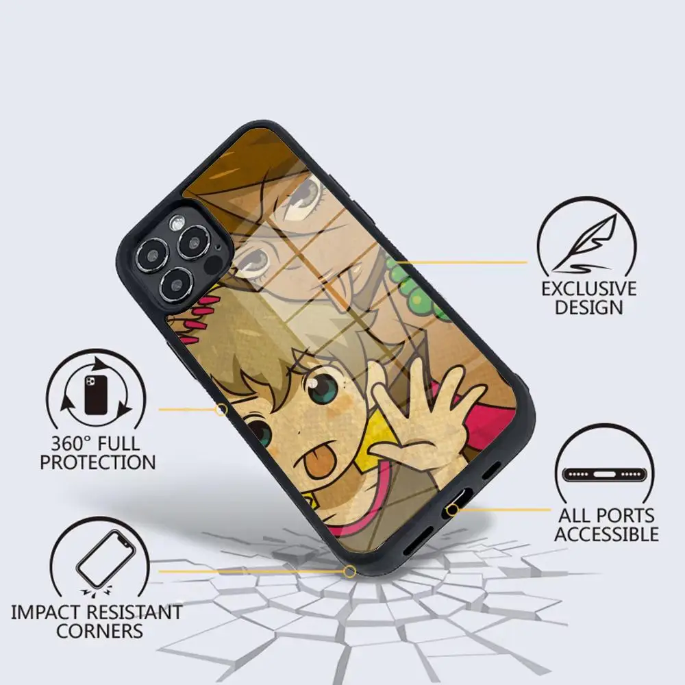 Michiko To Hatchin Michiko Malandro Phone Case Glass For IPhone 16 15 Promax 14 13 Pro 12 11 Magnetic charging Covers