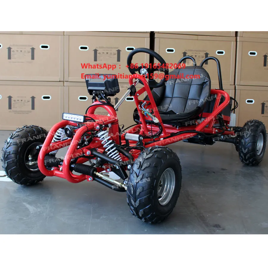 Amusement Park Kart Rental 60V2000W Axis Transmission Electric Go-kart 4 Wheeler Buggy with LED Headlight Taillight