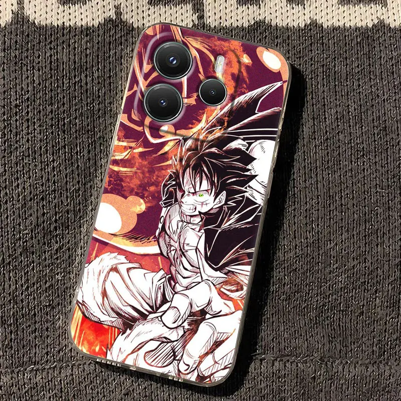 

One Luffys Piece Sun God Nika Case For Xiaomi Redmi Note 15 14 13 12 11 10 Pro Plus 5G Cover For Redmi 15C 15 14C 13C Phone Case