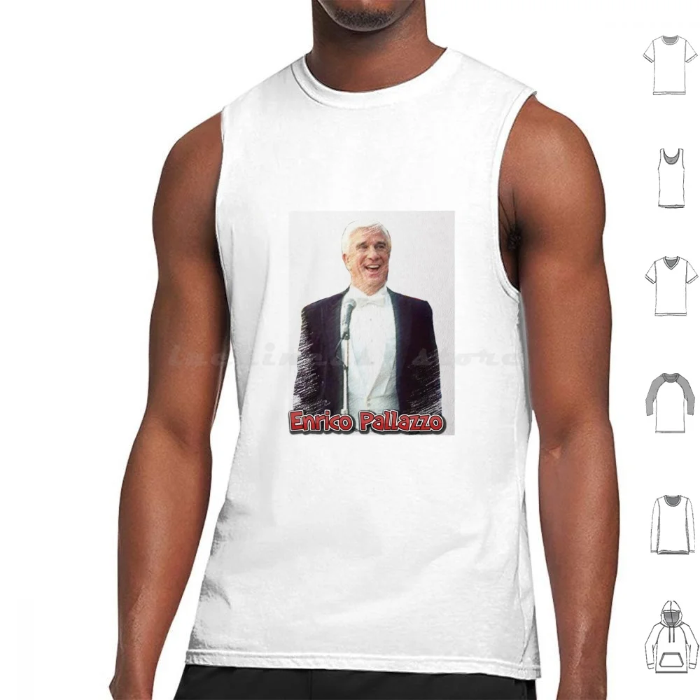 Camisetas sin mangas Enrico Pallazzo, chaleco sin mangas, Enrico Pallazzo, Leslie Nielsen, Gun Grab It As You Can