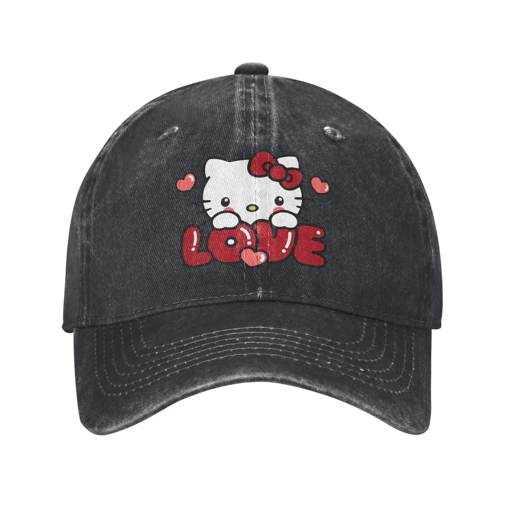 

Lovely Hello Kitty Accessories Baseball Caps Unisex Daily Hats Cap Adjustable Casquette Dad Hat