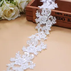 1 Yard Bead Lace Handmade Pearl Border Lace Fabric Suitable For Clothing Decoration 6CM Wide