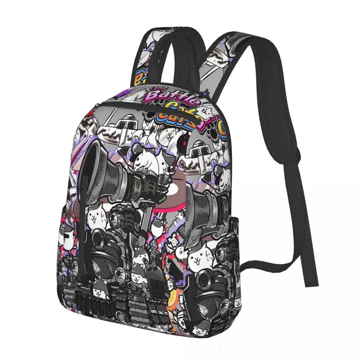 Battle Cats - Siege Engine Student Backpack School Bag Hiking Travel Daypack for Boys Girls Bookbag Shoulder Bags