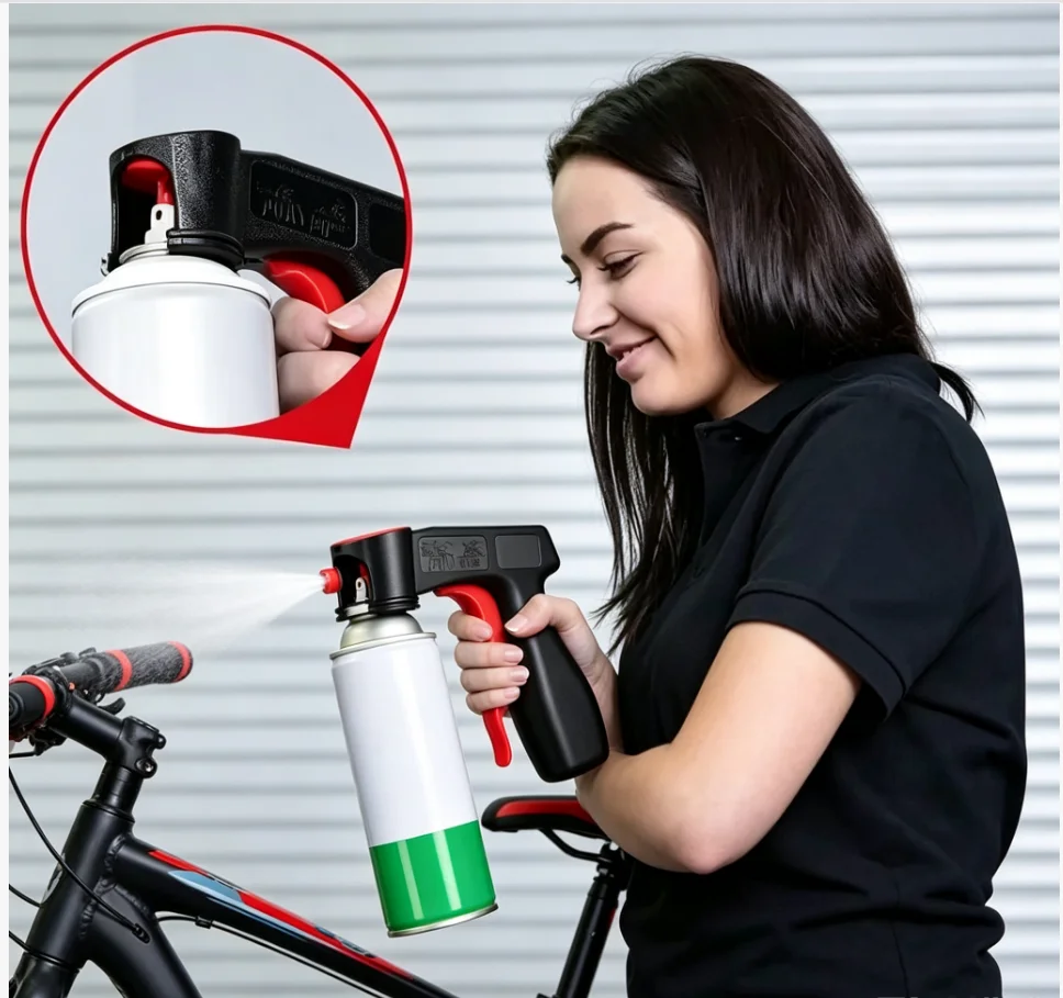 1/2PC Plastic Portable Spray Paint Gun Instant Aerosol Trigger Handle Universal Reusable Car Color Film Pasting Spraying Gun