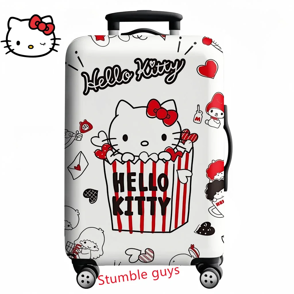 

Kawaii Hello Kitty Travel Suitcase Cover Fits 18-32 Inch Luggage Anime Protector For Fans