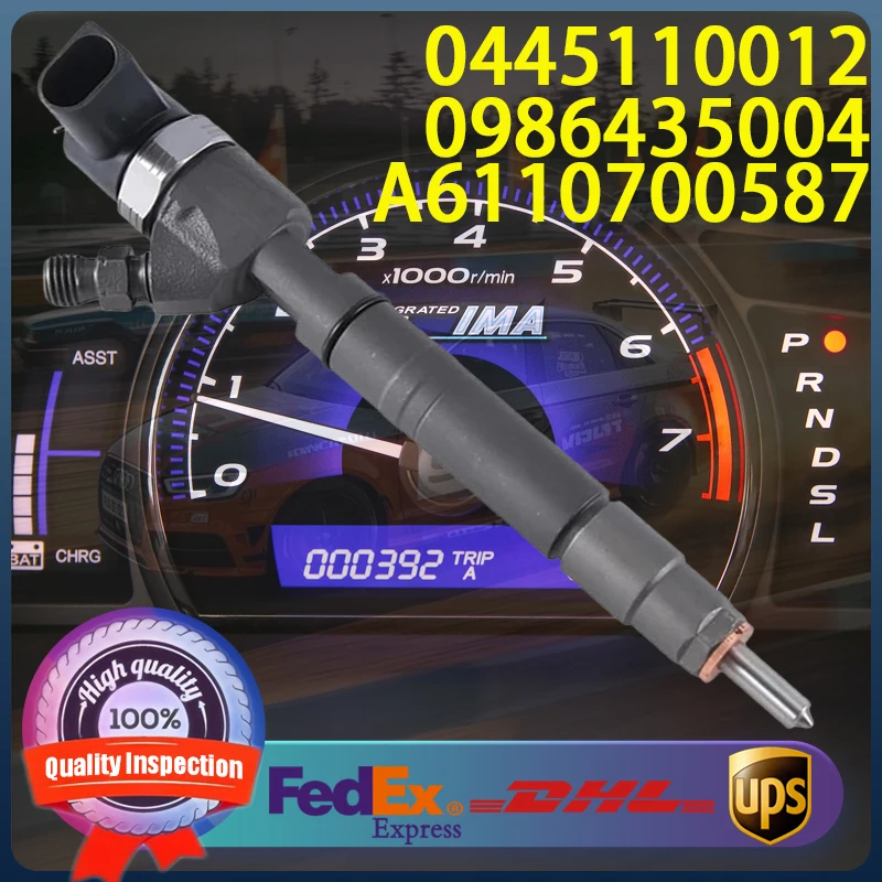

0445110012 0986435004 A6110700587 Common Rail Injector For Mercedes-Benz Serie C Serie E Serie V 200 220 CDI Vito 110 112 Engine