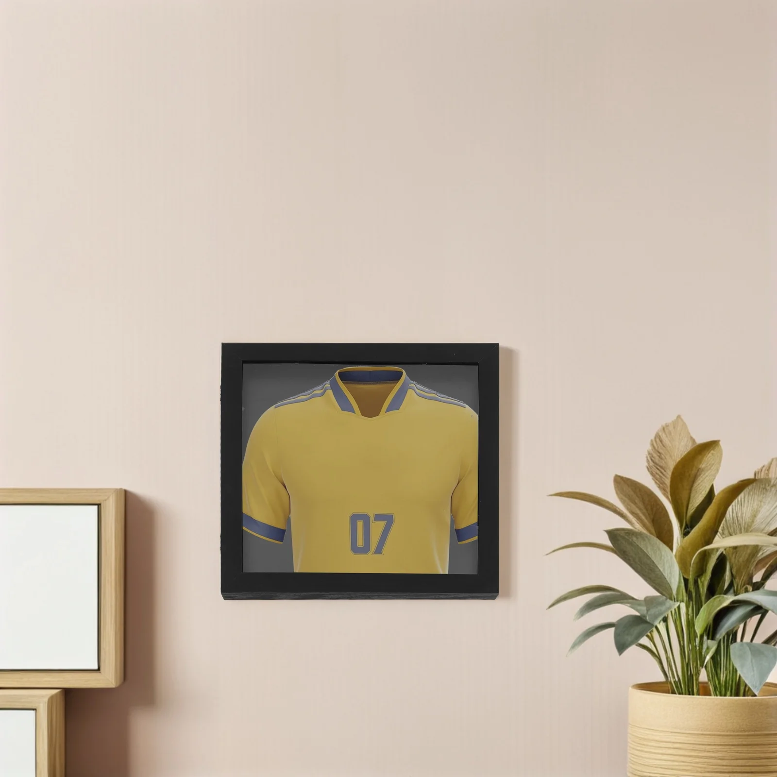 

Wooden Jersey Frame Display Case for Signed Jerseys and Sports Shirts - T-Shirt Shadow Box Frame for Living Room Office Decor