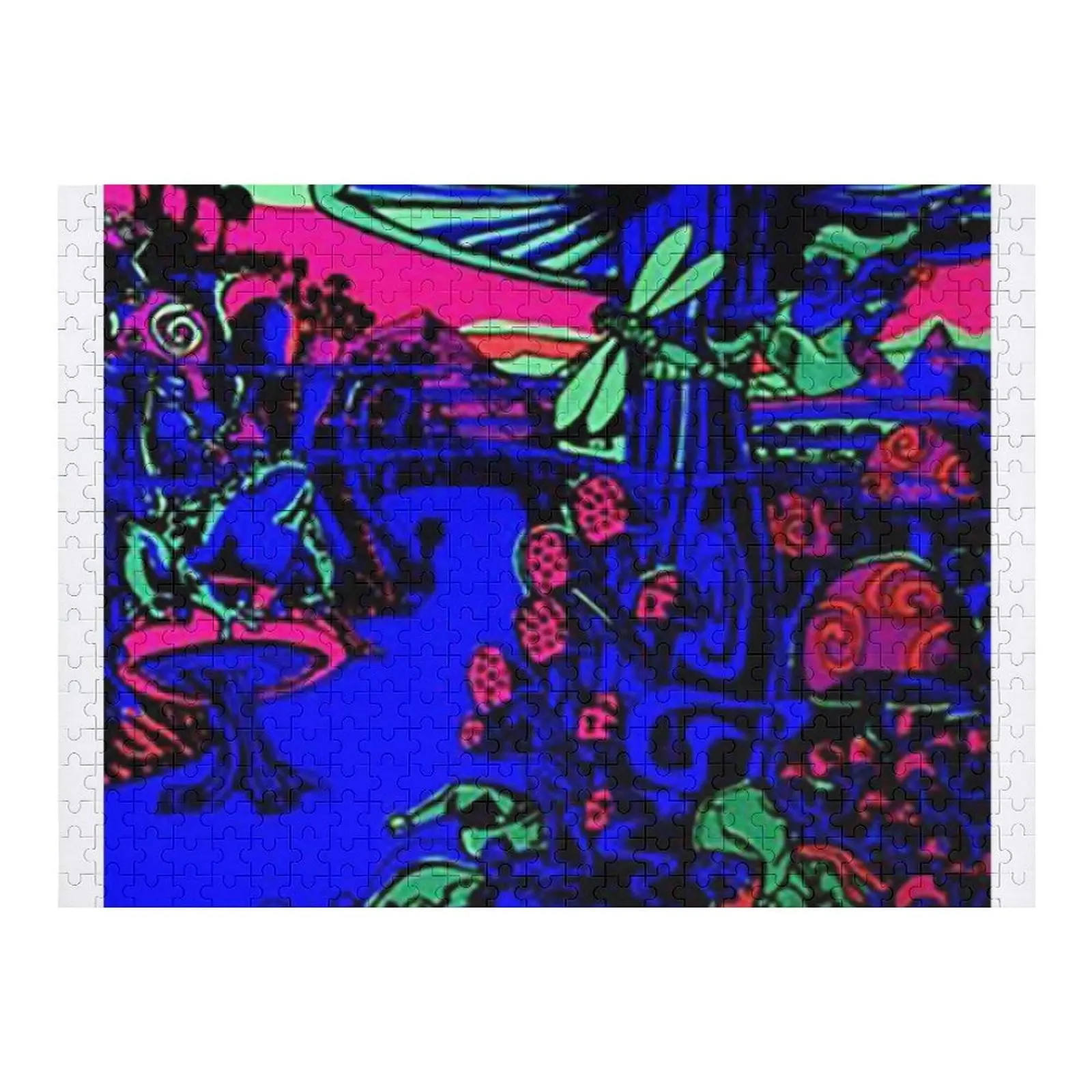 

Trippy Black Light Jigsaw Puzzle Customizeds For Kids Wooden Name Custom Personalized With Photo Puzzle