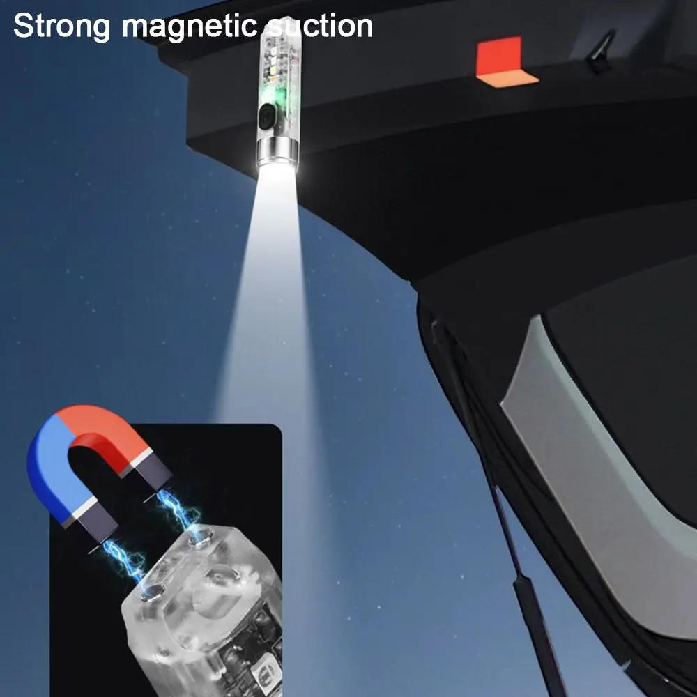 

Super Bright Mini Keychain Flashlight with Magnetic Base Waterproof LED Flashlight Lightweight Rechargeable