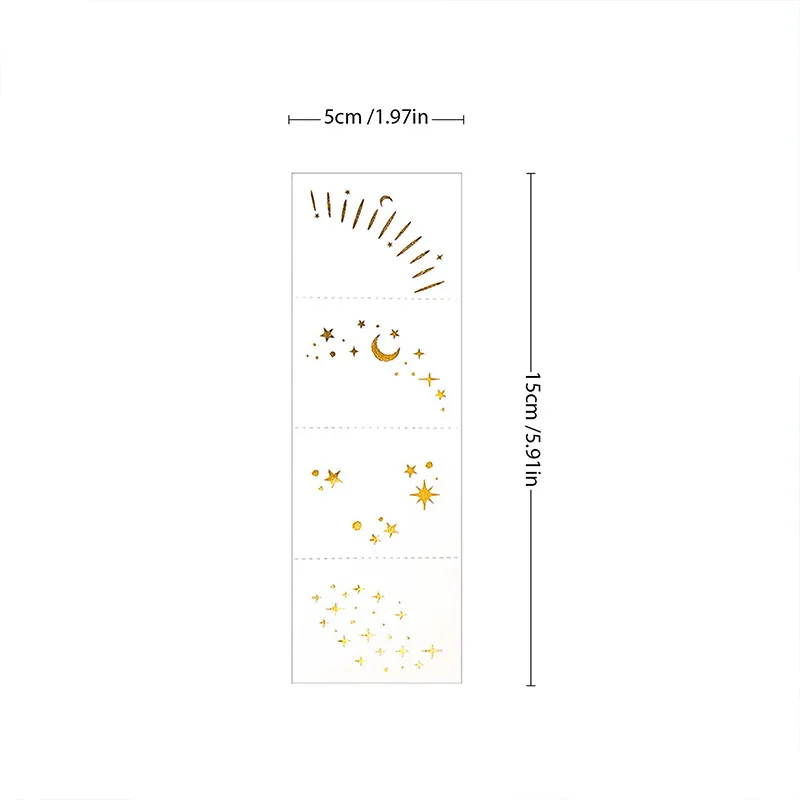 6 Sheets Gold Glitter Eye Temporary Tattoo Stickers Waterproof Face Body Art for Party Festival Makeup Decoration Accessory Gift view 6