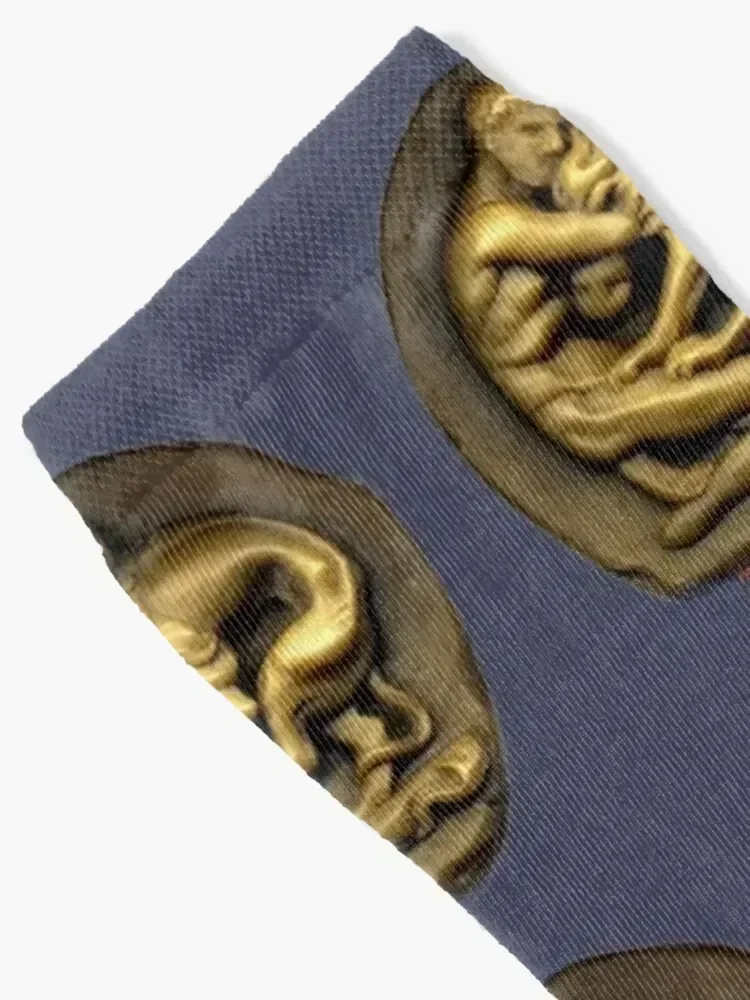 Herakles and The Lion: Greek Drachma Socks New year's japanese fashion summer Lots Designer Man Socks Women's