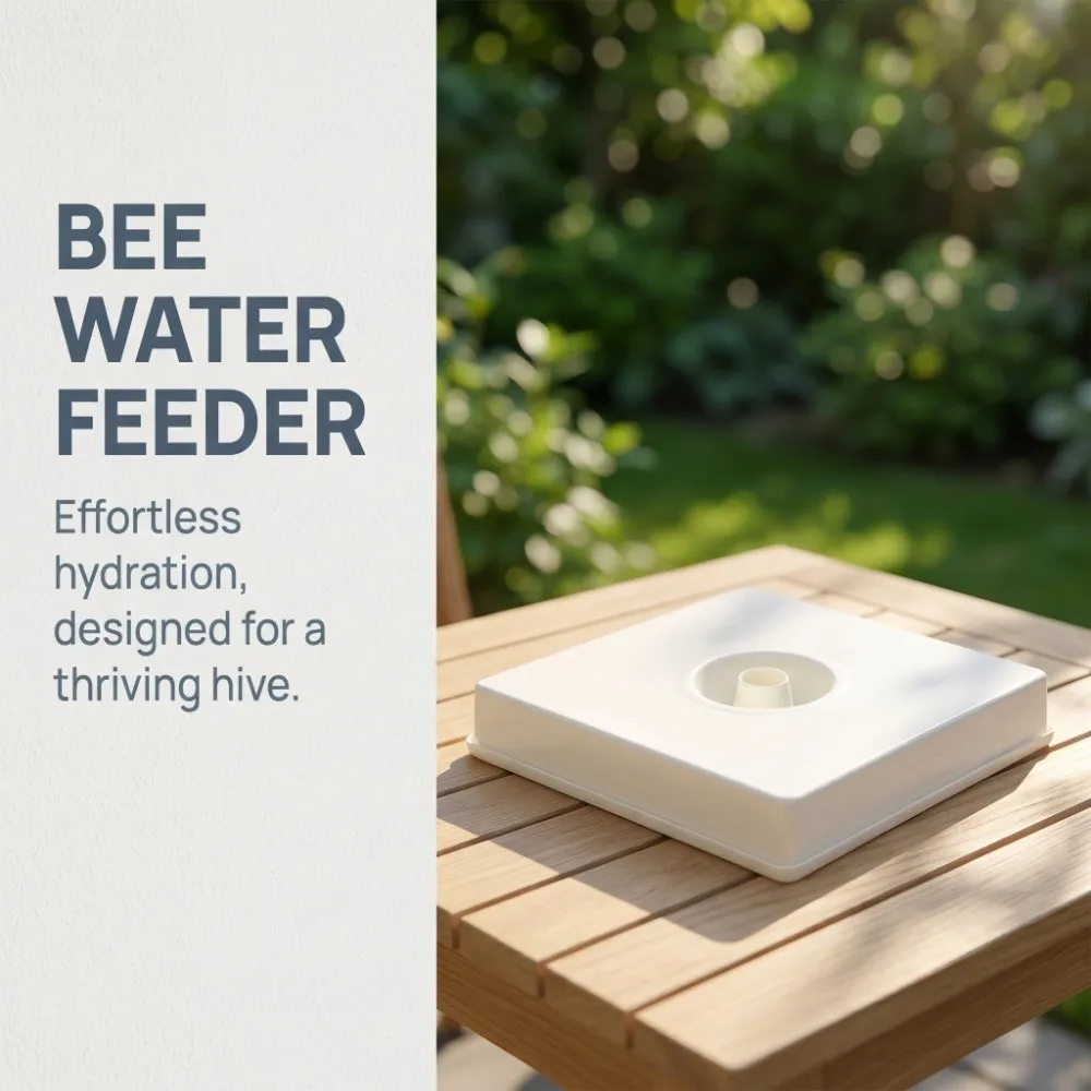Easy to Clean Plastic Bee Water Feeder White Durable Beehive Drinking Bowl Beehive Top Bee Feeder Beekeeper