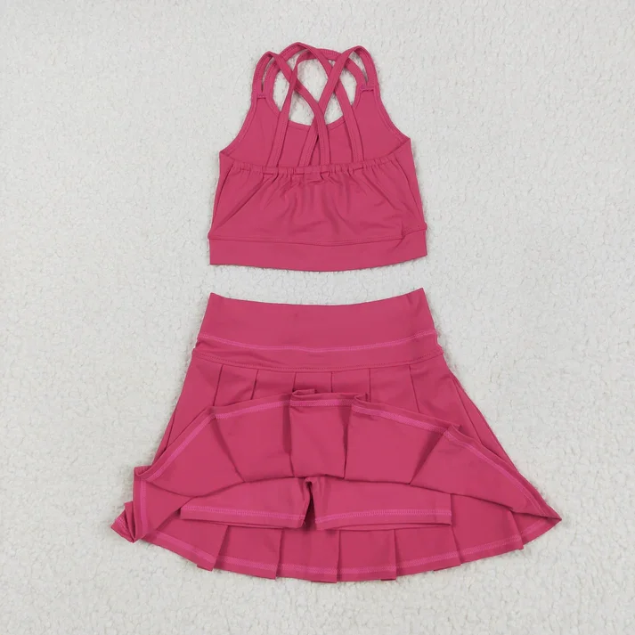In Stock Tank Top Skirts Shorts Girls Summer Yoga Outfits Sisters Yoga Athletic Clothes