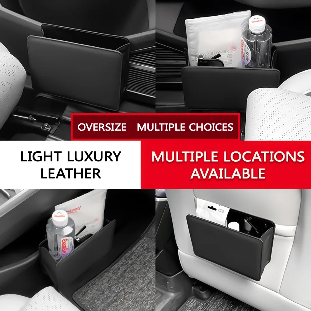 Car Trash Can Car Door Storage Box Foldable Seat Back Hanging Storage Bag Storage Box Car Interior Products view 2