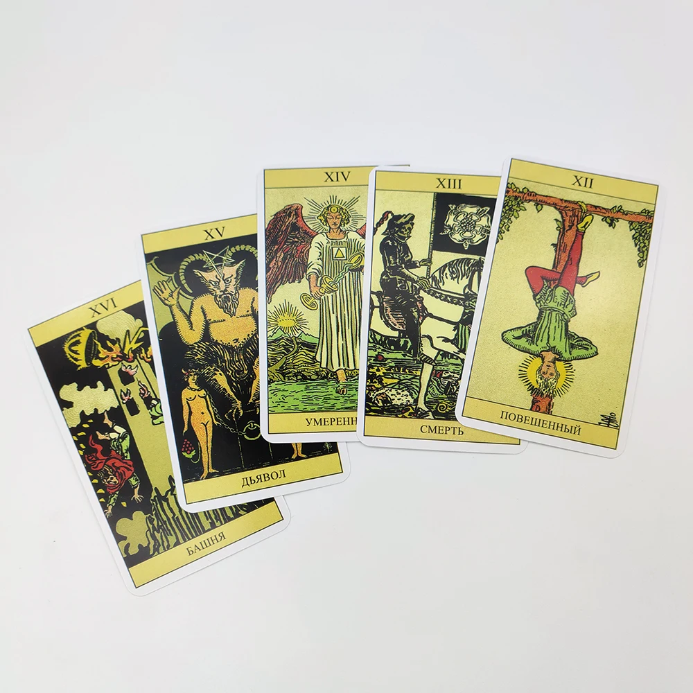 Russian Instructions Rider Tarot 78 Cards Includes Manual Booklet in Russian tarot Cards For Beginners