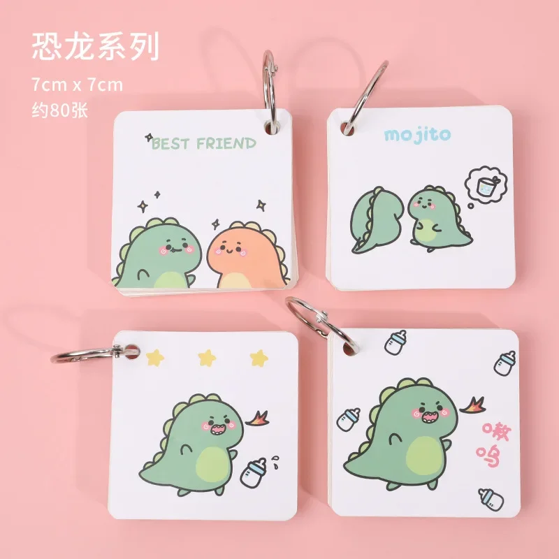 Cute Pocket English Vocabulary Word Book Kawaii Cartoon Learn Foreign Words Memo Check Notebook School Stationery