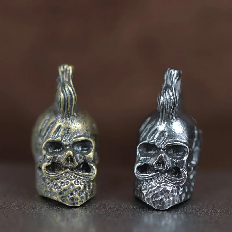 

American Indian Mohicans Brass Knife Bead Outdoor EDC DIY Paracord Woven Bracelets Hangings Accessories Lanyard Pendants Charms