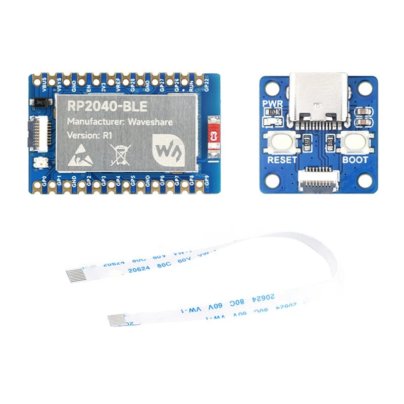 

RP2040-BLE Microcontroller Development Board With 133 Mhz Cortex M0+ Processor, Bluetooth 5.1, USB Type-C Port Adapter Durable