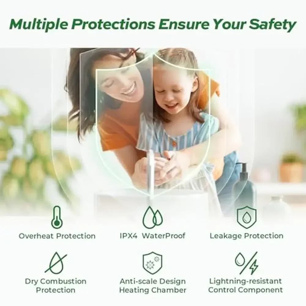 حزمة سخان مياه كهربائي صغير الحجم مدمج 2.5/4.0 جالون ماء ساخن فوري من الفولاذ المقاوم للصدأ عالي الكفاءة معتمد من CSA