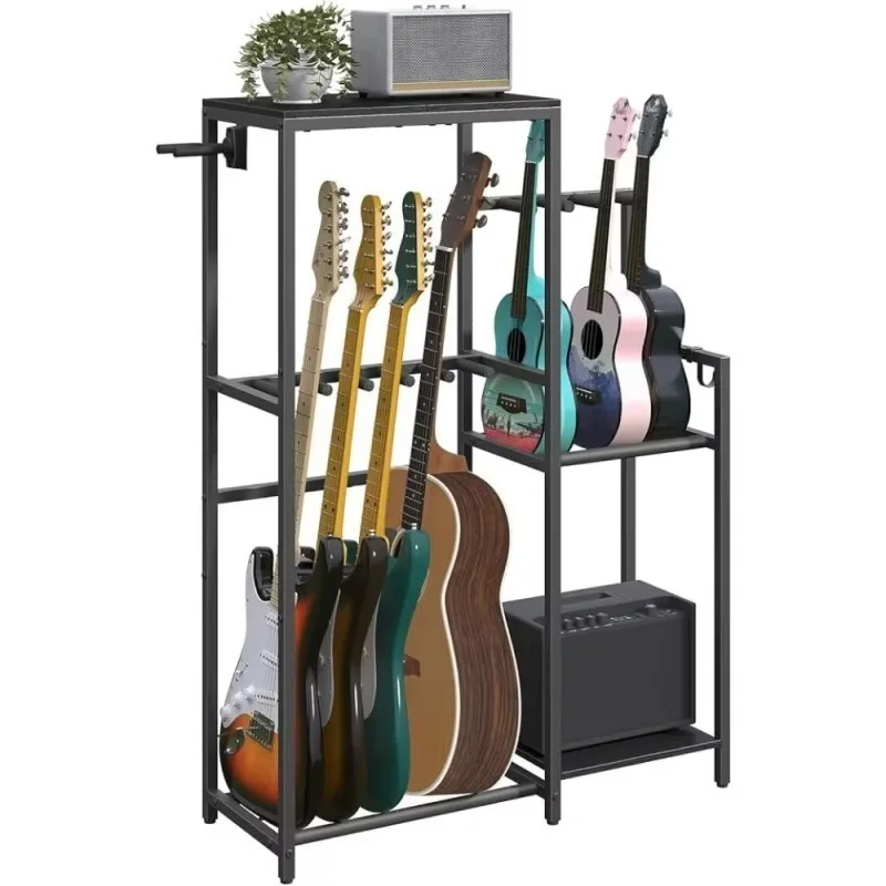 Guitar stand, multifunctional guitar stand for original sound guitar, electric guitar, bass, ukulele, banjo