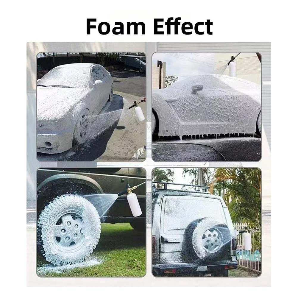 أداة رش رغوة PA سريعة التوصيل قابلة للتعديل لأداة تنظيف الضغط العالي، مسدس رش رغوي ندفة الثلج لغسيل السيارات #6
