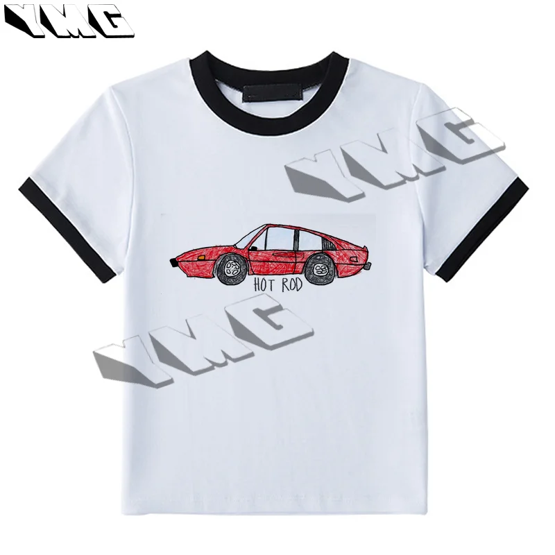 Anni '90 abbigliamento Vintage Red car Graphic Tees Y2k vestiti per ragazze Kawaii Gothic Y2k 2000s top vestiti Emo retro streetwear EMO girl