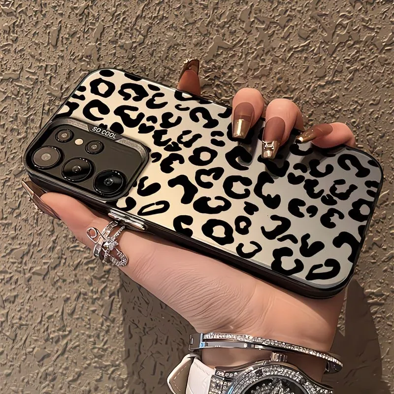 Fashion Leopard Print Phone Case For Samsung Galaxy A73 A72 A71 A56 A555 A54 A53 A52 A51 A50 Gradient Color Elevated lens Cover - view 4