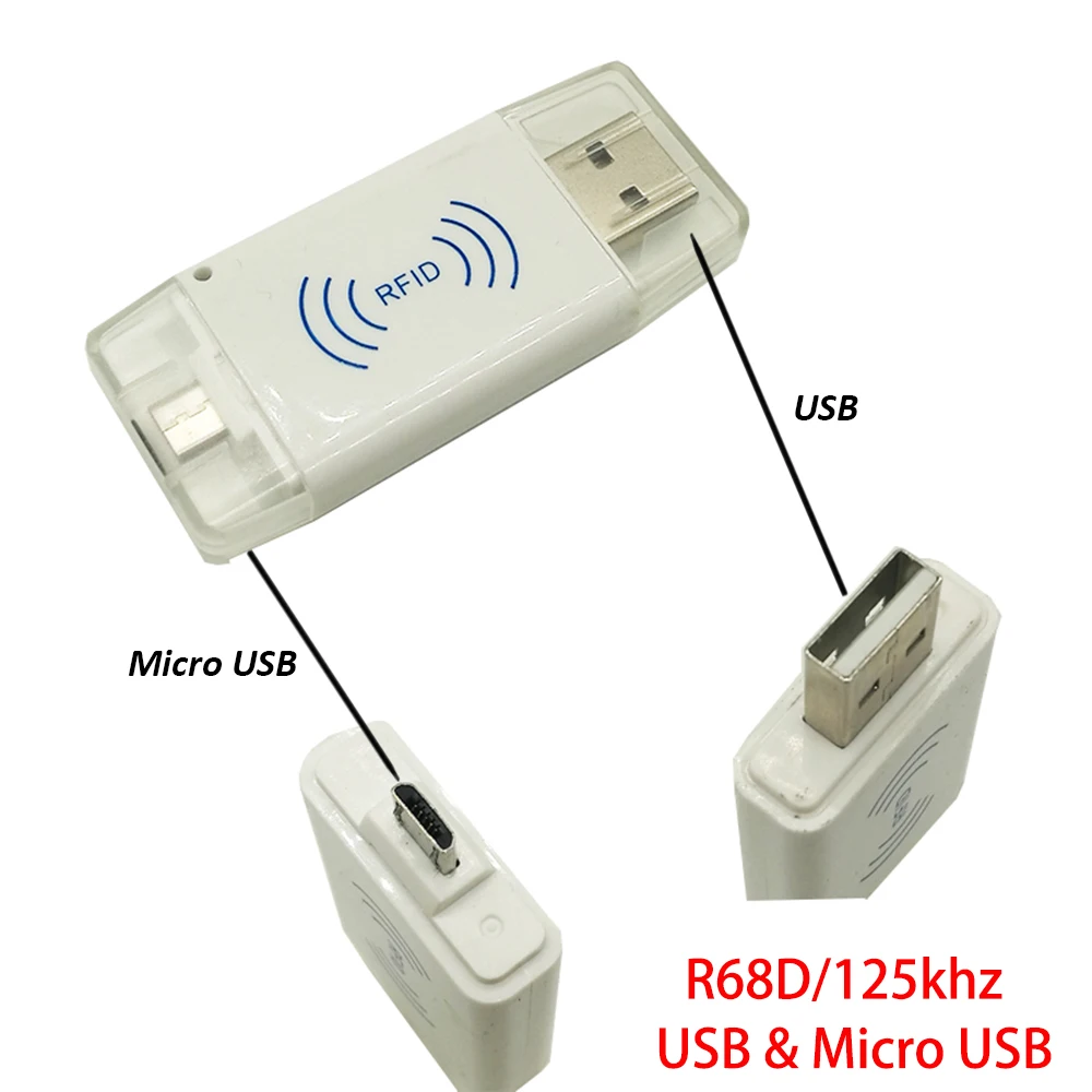 Mini Tragbare RFID 125KHz Proximity Smart EM Karte Micro USB ID Kartenleser Win8/Android/OTG Smart telefon Android Rfid Kartenleser