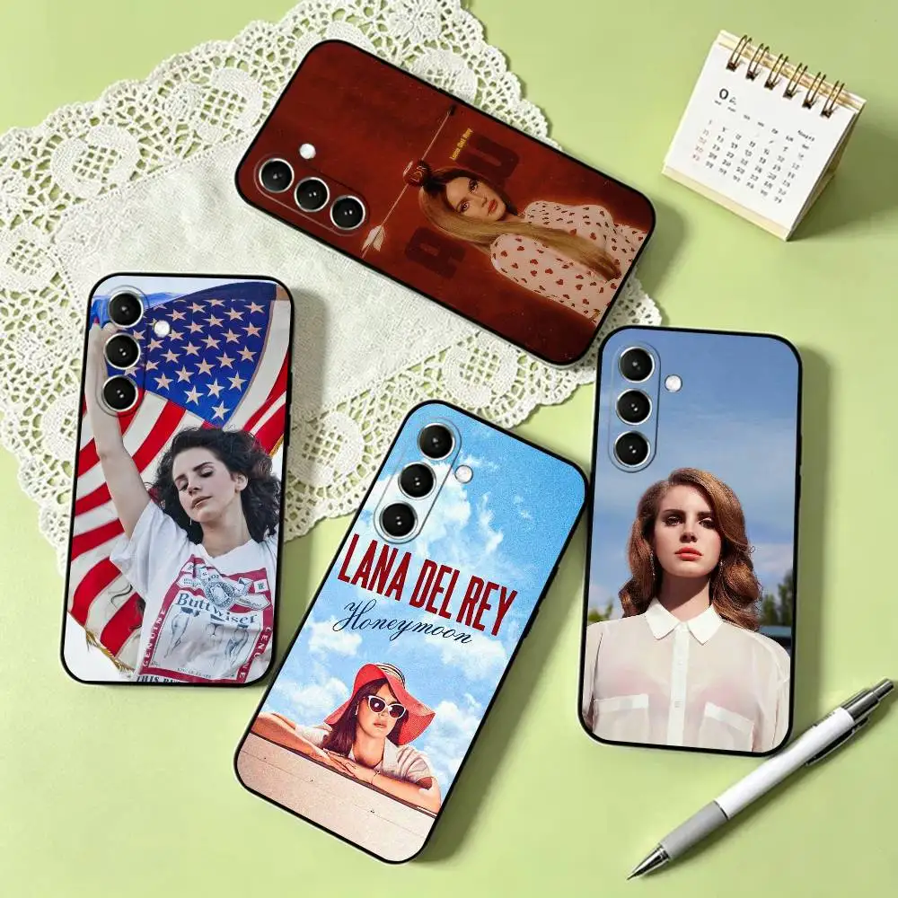 Lana D-Del R-Ray Funeral Singer Phone Case Black Silicone Soft For Samsung Galaxy A73,A72,A71,A70,A53,A52,A51