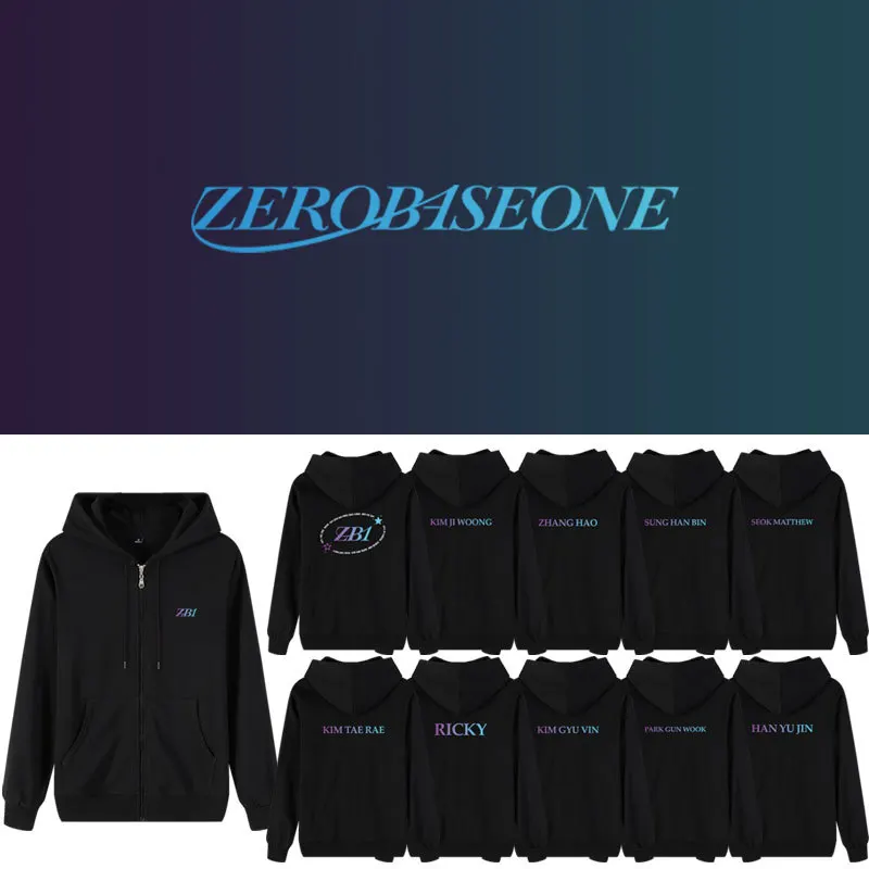 

KPOP ZB1 ZEROBASEONE Ablum Zip Up Women/Men Hoodie Sweatshirt Harajuku Streetwear Hip Hop Zipper Hooded Jacket K-POP Clothes