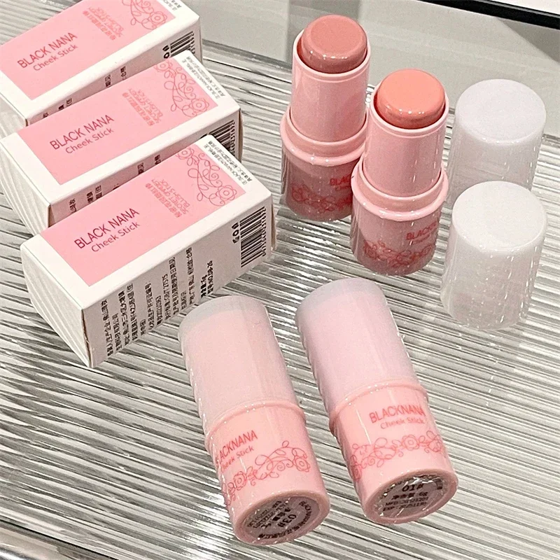 Varas de blush duplas impermeáveis, brilho, contorno facial, blush de sombra, tonalidade duradoura, bochecha, cosméticos de maquiagem coreanos