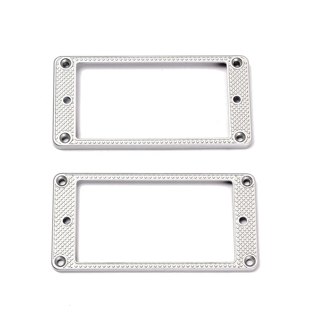 

Pair Silver Flat Humbucker Pickup Frame Rings for Electric Guitar Replacement Plate Ring Metal Pickups Frame