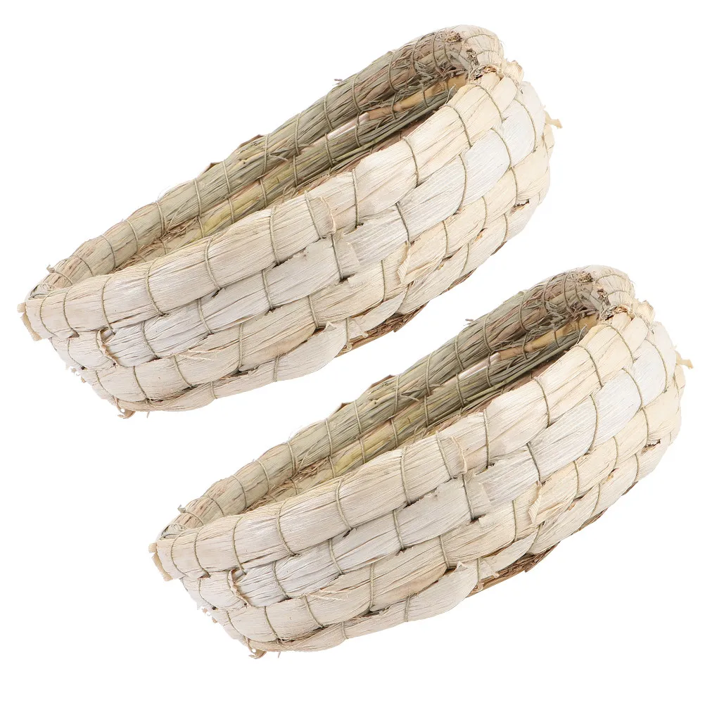 

2 шт. многофункциональные плетеные гнезда для птиц из натуральных материалов для разведения голубей, гнездовая подставка для выведения птенцов, плетеные гнезда для голубей