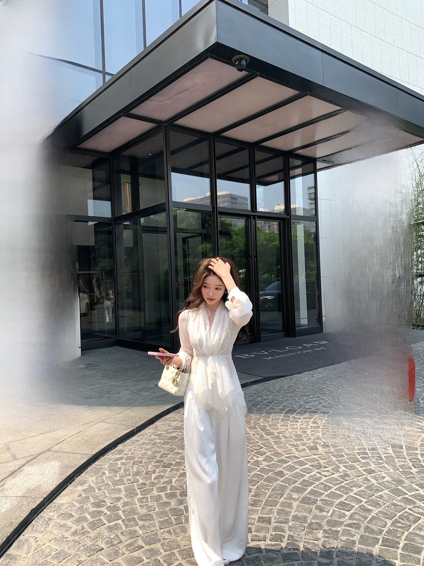 

Jiannan Chen Satin Pants Loose Fit Casual Trousers High Waist Straight Leg Slimming Drapey Sle Women's Summer Faion