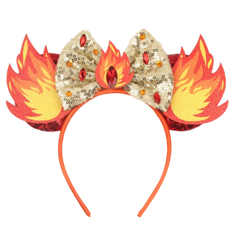 1pc Spaß Cartoon Haarband Wasser Feuer Muster Wasser Diamant Stirnband Party Leistung Festival Tragen frauen Haar Zubehör