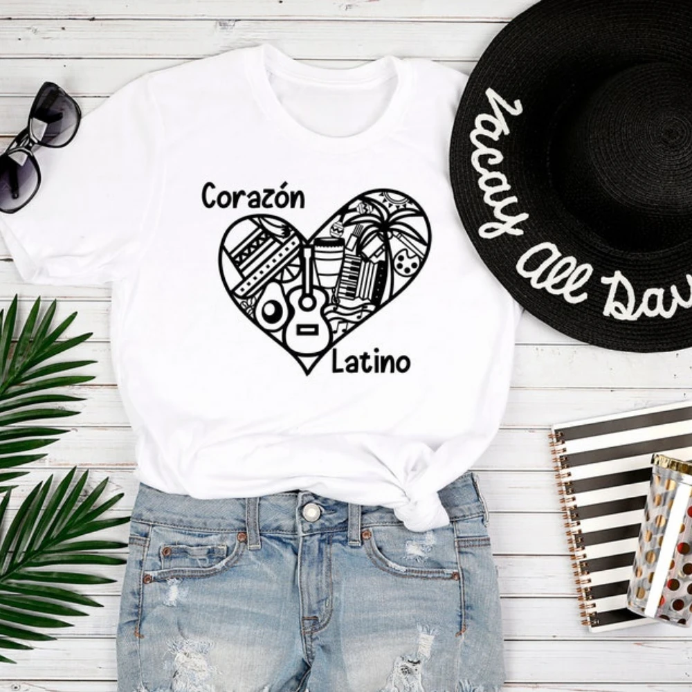 Corazon Latino Shirt Mexican Shirt Hispanic T-shirt Hispanic Heritage Month Spanish Shirt