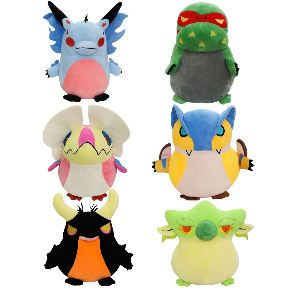 Hunter of Monster Plush 25CM Dragon Plushie Cartoon Dolls Cosplay Kawaii Stuffed Mascot Costume Halloween Carnival Gift for Fans