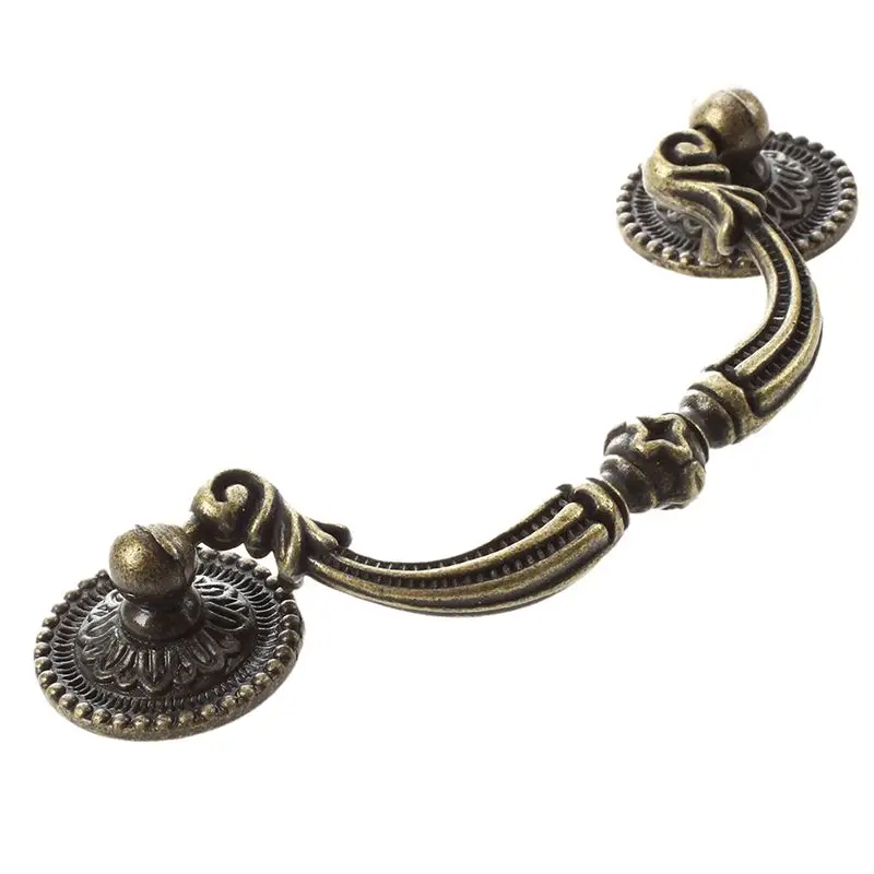 A02M-8X مقابض درج باب الخزانة النحاسية العتيقة 100 مم #3