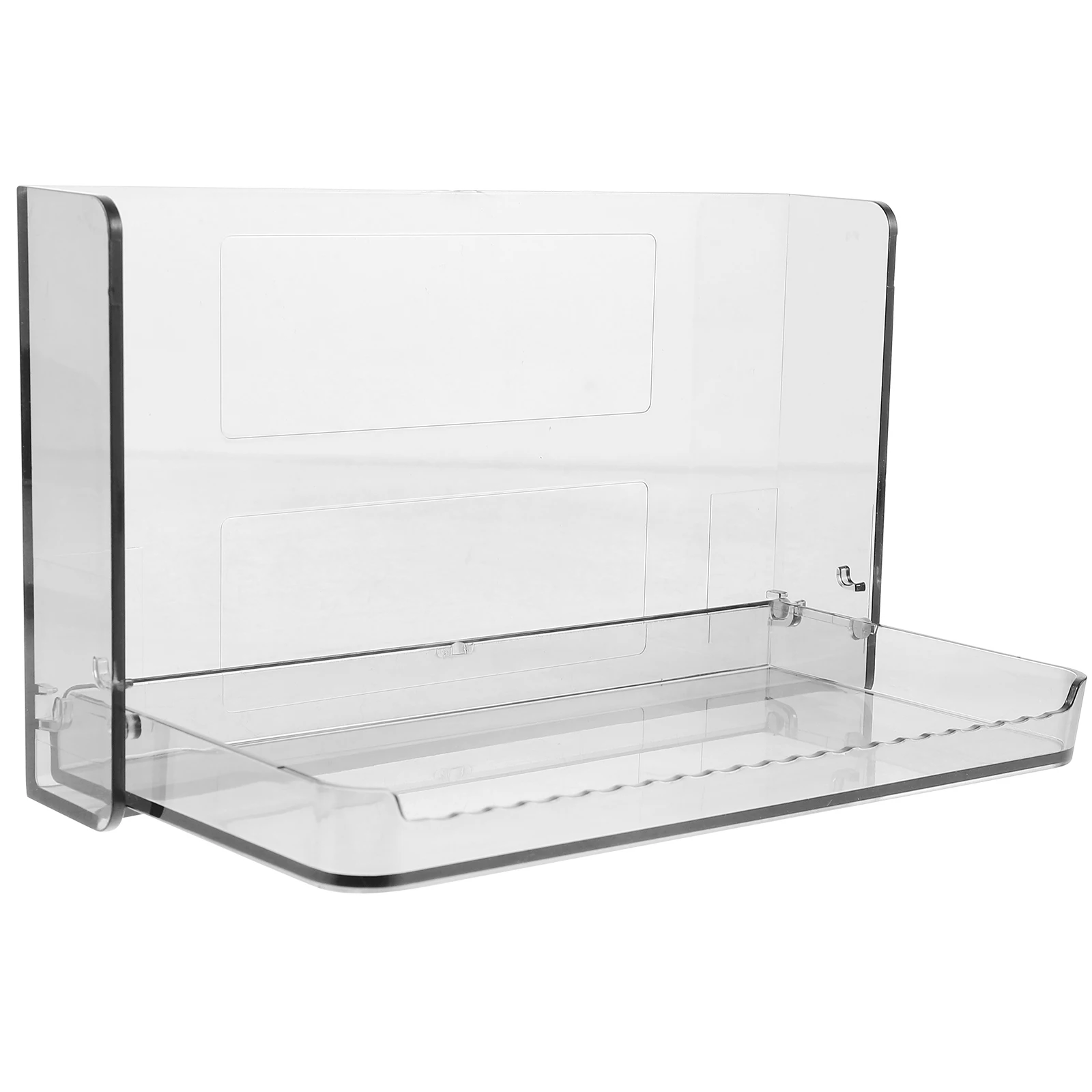 

Wall mounted Storage Rack Transparent Gray Bathroom ganizer Foldable Shelf Kitchen Bedside s Space saving Container Home Storage