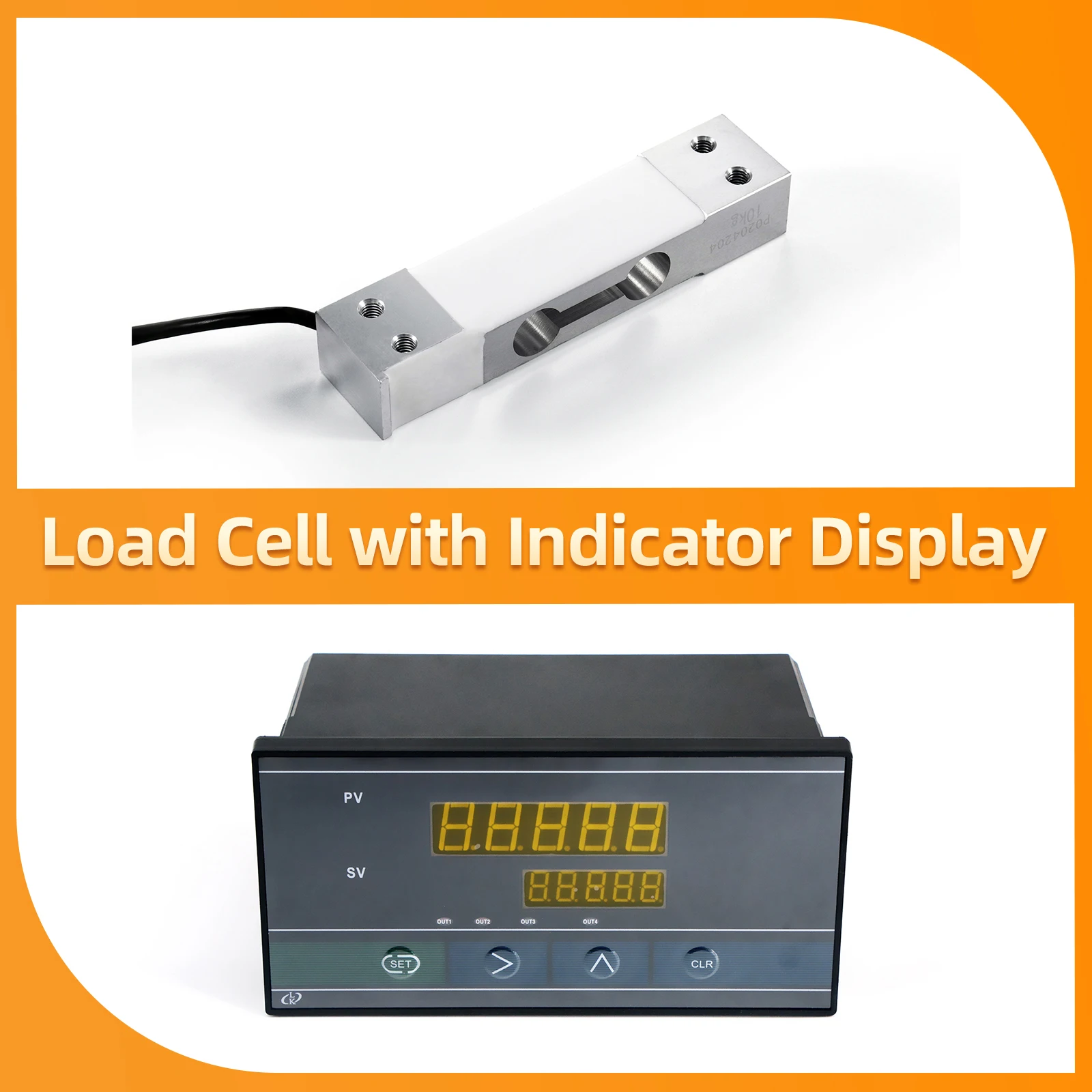 

Load Cell Sensor with Indicator Display ,Test Pressure Tension Gravity Sensor Weighing Pressure Sensor 6KG 10KG 20KG 40KG 80KG