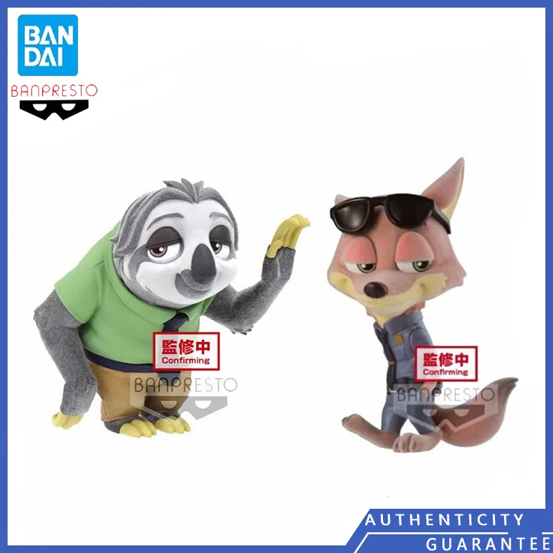 [In stock] Bandai BANPRESTO Zootopia Nick Wilde And Sloth Anime Characters Figures Model Ornaments Toys Commemorative Gifts