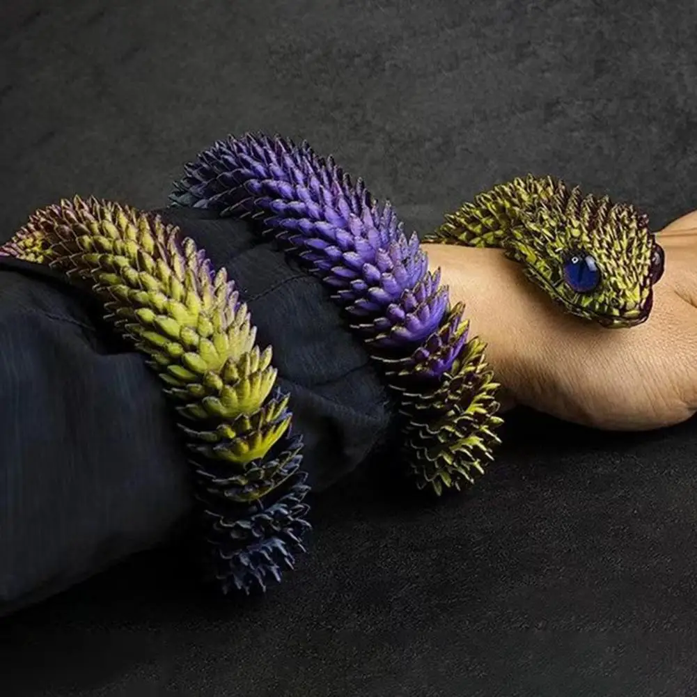 

Realistic Snake Model Collectible Snake Figurine Articulated Snake Toy 3d Printed Collectible Fake for Home Office Desk