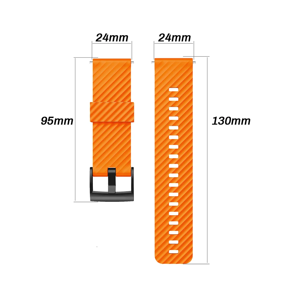 24mm Rubber Watch Strap for Suunto 7 Watchband for Suunto 9 Baro/9/Spartan Sport Band for HR Bracelet D5 Replacement Bracelet