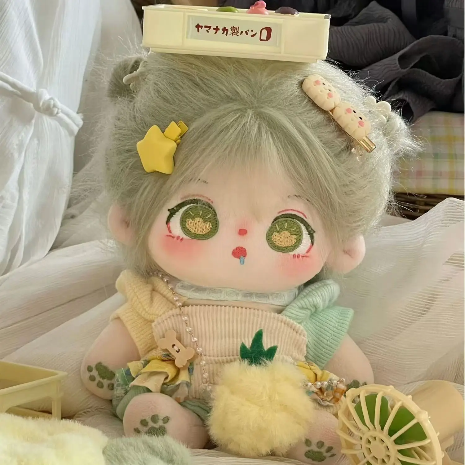 

20cm Plush Doll with Skeleton, Cute Soft Cotton Stuffed Toy, Poseable Kawaii Plushie Gift for Kids and Collectors